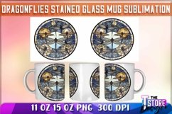 Dragonflies Stained Glass Mug Sublimation | 11 oz 15 oz Mug Product Image 4