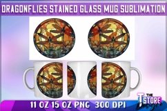 Dragonflies Stained Glass Mug Sublimation | 11 oz 15 oz Mug Product Image 5