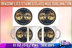 Dragonflies Stained Glass Mug Sublimation | 11 oz 15 oz Mug Product Image 7