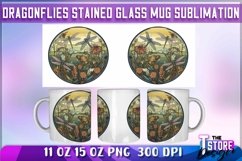 Dragonflies Stained Glass Mug Sublimation | 11 oz 15 oz Mug Product Image 2
