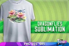 Dragonflies Sublimation | Dragonflies T-Shirt Design Product Image 1