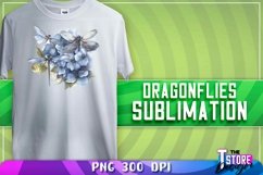Dragonflies Sublimation | Dragonflies T-Shirt Design Product Image 1