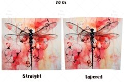 Tumbler Sublimation Dragonflies 20 oz tumbler wrap Png 