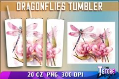 Dragonflies Tumblers Bundle|Dragonflies 20 oz PNG Bundle v.1 Product Image 7