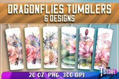 Dragonflies Tumblers Bundle|Dragonflies 20 oz PNG Bundle v.1 Product Image 1