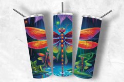 Dragonflies Colorful Tumbler 20 oz Skinny Tumbler Design Product Image 1