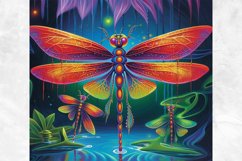 Dragonflies Colorful Tumbler 20 oz Skinny Tumbler Design Product Image 2