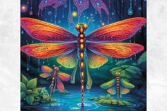 Colorful Dragonflies Tumbler 20 oz Skinny Tumbler Design Product Image 2