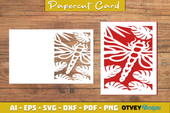 Dragonfly Card Cover Paper Cut Product Image 4