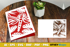Dragonfly Card Cover Paper Cut Product Image 2