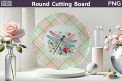 Dragonfly Floral Glass Kitchen Cutting Board Product Image 1