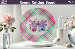 Dragonfly Floral Glass Kitchen Cutting Board Product Image 1