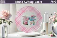 Dragonfly Floral Glass Kitchen Cutting Board Product Image 1