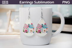 Dragonfly Floral Teardrop Earrings | Summer Earrings Product Image 1