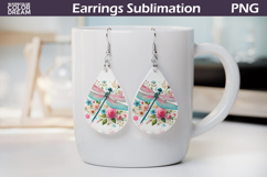 Dragonfly Floral Teardrop Earrings | Summer Earrings Product Image 1