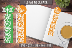 Dragonfly Floral Bookmark SVG Layered design