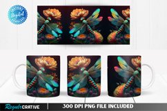 Sublimation Design,Sublimation Tumbler,Dragonfly Clipart,Tumbler Design,Digital Download,Watercolor Dragonfly,Dragonfly Wrap,15oz Skinny Tumbler,Tumbler Png,Insect Clipart,Insect sublimation,