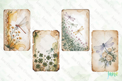 Dragonfly Junk Journal Page Clipart Product Image 1