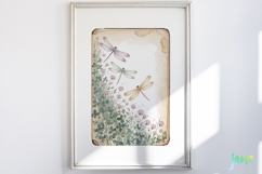 Dragonfly Junk Journal Page Clipart Product Image 5
