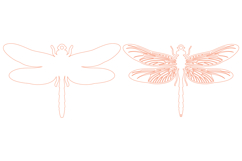Dragonfly Keyring Laser Cut SVG Product Image 2