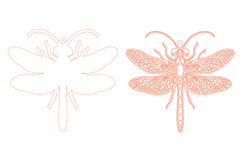 Dragonfly Keyring Laser Cut SVG Product Image 2