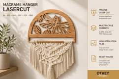 Dragonfly Macrame Hanger Lasercut Product Image 1