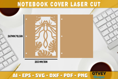 Dragonfly Notebook Cover Laser Cut | Wooden Notebook Product Image 2
