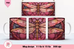 Dragonfly 3D Mug Wrap Sublimation Designs, 3d Mug, Flowers Png