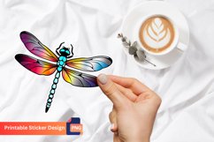 Dragonfly Sticker, Dragonfly Printable Sticker Product Image 1