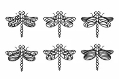 dragonfly svg paper cut 