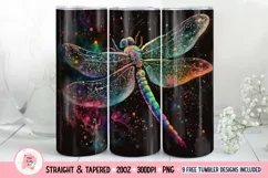 Dragonfly Tumbler Wrap , Alcohol Ink Tumbler Wrap, Dragonfly Png, Cute Tumbler Wrap
