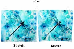 Tumbler Sublimation Dragonfly 20 oz tumbler wrap Png 