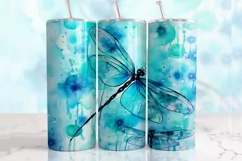 Tumbler Sublimation Dragonfly 20 oz tumbler wrap Png 