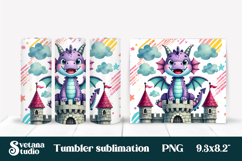 Fantasy dragon tumbler | Cute dragon tumbler design wrap Product Image 1