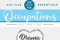 Vertical PInterest drama teacher svg for Cricut and Silhouette machines