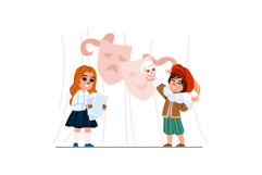 script drama theater school education vector Product Image 1
