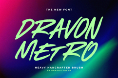 Dravon Metro - The Heavy Handcrafted Brush Font Product Image 1
