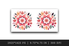 Drawing cute colorful mandala leaves flowers ornament print 20 oz tumbler skinny mug wrap clipart t-shirt sublimation printable design