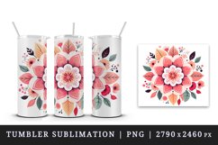 Drawing cute colorful mandala leaves flowers ornament print 20 oz tumbler skinny mug wrap clipart t-shirt sublimation printable design