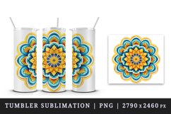 Drawing cute colorful mandala leaves flowers ornament print 20 oz tumbler skinny mug wrap clipart t-shirt sublimation printable design