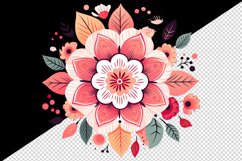 Drawing cute colorful mandala leaves flowers ornament print 20 oz tumbler skinny mug wrap clipart t-shirt sublimation printable design