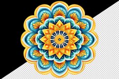Drawing cute colorful mandala leaves flowers ornament print 20 oz tumbler skinny mug wrap clipart t-shirt sublimation printable design