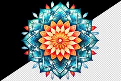 Drawing cute colorful mandala leaves flowers ornament print 20 oz tumbler skinny mug wrap clipart t-shirt sublimation printable design