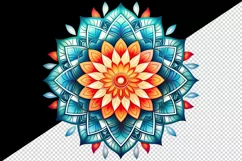 Drawing cute colorful mandala leaves flowers ornament print 20 oz tumbler skinny mug wrap clipart t-shirt sublimation printable design
