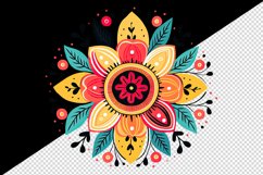 Drawing cute colorful mandala leaves flowers ornament print 20 oz tumbler skinny mug wrap clipart t-shirt sublimation printable design