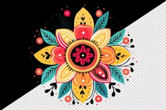 Drawing cute colorful mandala leaves flowers ornament print 20 oz tumbler skinny mug wrap clipart t-shirt sublimation printable design