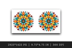 Drawing cute colorful mandala leaves flowers ornament print 20 oz tumbler skinny mug wrap clipart t-shirt sublimation printable design