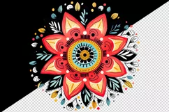 Drawing cute colorful mandala leaves flowers ornament print 20 oz tumbler skinny mug wrap clipart t-shirt sublimation printable design
