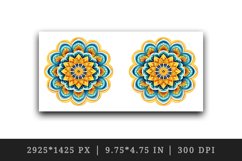 Drawing cute colorful mandala leaves flowers ornament print 20 oz tumbler skinny mug wrap clipart t-shirt sublimation printable design