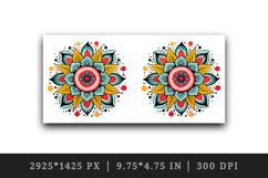 Drawing cute colorful mandala ornament print 20 oz tumbler skinny mug wrap clipart t-shirt sublimation printable design